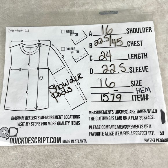 Anthony Richards‎ Wear To Work Blazer Jacket Womens Sz 16 Black White Open Front - Picture 3 of 10